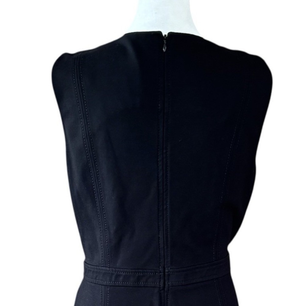 Talbots Black Cocktail Sheath Dress Womens 12 Sleeveless Classic Timeless Office - Picture 9 of 11